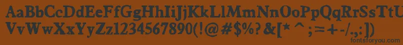 Bountiful Font – Black Fonts on Brown Background