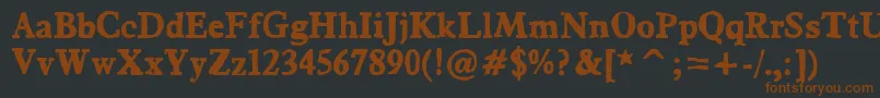 Bountiful Font – Brown Fonts on Black Background
