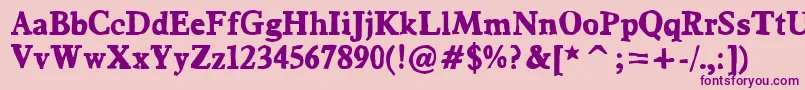 Bountiful Font – Purple Fonts on Pink Background