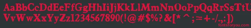 Bountiful Font – Red Fonts on Black Background