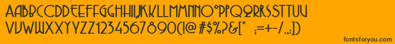 CopaseticNf-fontti – mustat fontit oranssilla taustalla