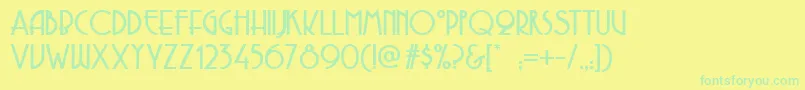 CopaseticNf Font – Green Fonts on Yellow Background