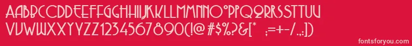 CopaseticNf Font – Pink Fonts on Red Background