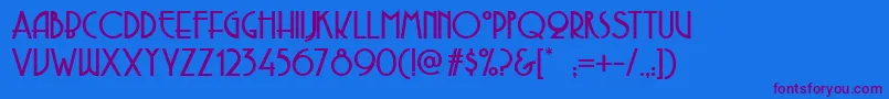 CopaseticNf Font – Purple Fonts on Blue Background