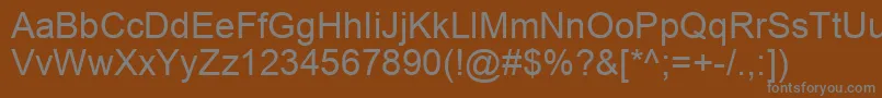 フォントArialCe – 茶色の背景に灰色の文字