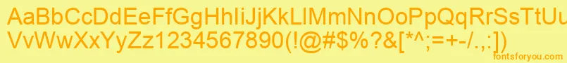 fuente ArialCe – Fuentes Naranjas Sobre Fondo Amarillo