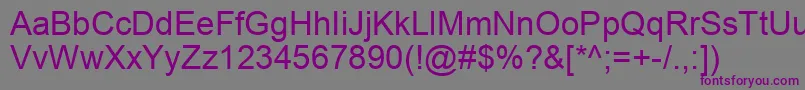 ArialCe Font – Purple Fonts on Gray Background