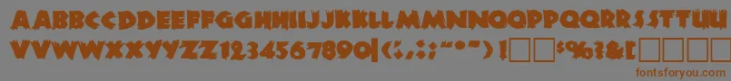 Zombiea Font – Brown Fonts on Gray Background