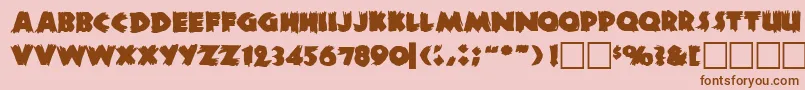 Zombiea Font – Brown Fonts on Pink Background