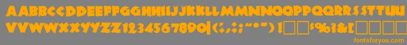 Zombiea Font – Orange Fonts on Gray Background