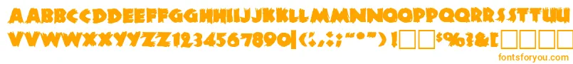 Zombiea Font – Orange Fonts on White Background