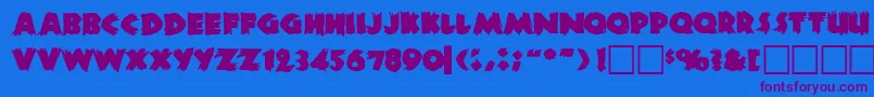 Zombiea Font – Purple Fonts on Blue Background