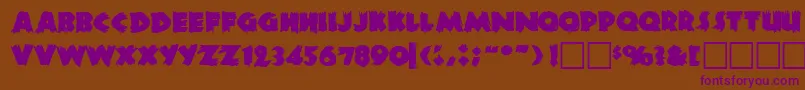 Zombiea-Schriftart – Violette Schriften auf braunem Hintergrund