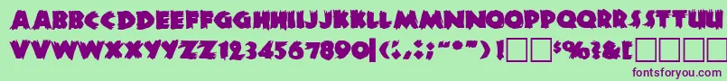 Zombiea Font – Purple Fonts on Green Background