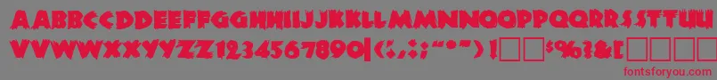 Zombiea Font – Red Fonts on Gray Background