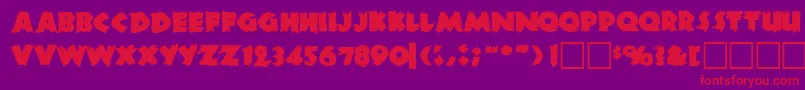 Шрифт Zombiea – красные шрифты на фиолетовом фоне