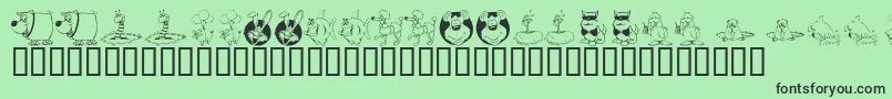KrAllSmiles Font – Black Fonts on Green Background