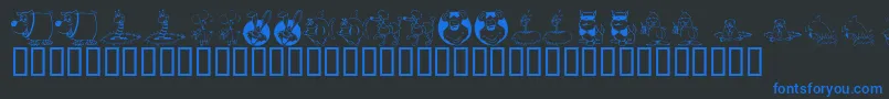 KrAllSmiles Font – Blue Fonts on Black Background