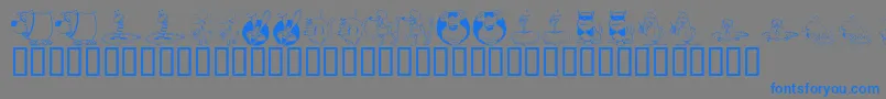 KrAllSmiles Font – Blue Fonts on Gray Background