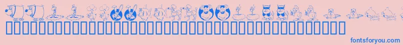 KrAllSmiles Font – Blue Fonts on Pink Background