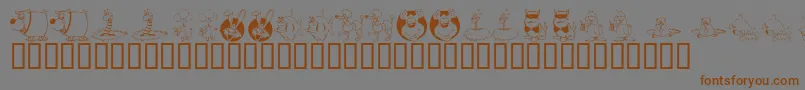 KrAllSmiles Font – Brown Fonts on Gray Background