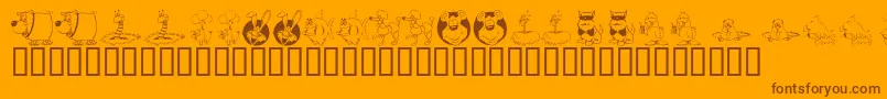 KrAllSmiles Font – Brown Fonts on Orange Background