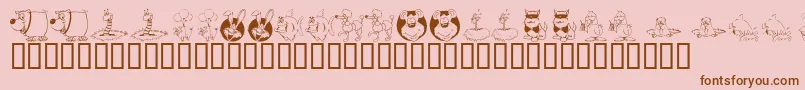 KrAllSmiles Font – Brown Fonts on Pink Background