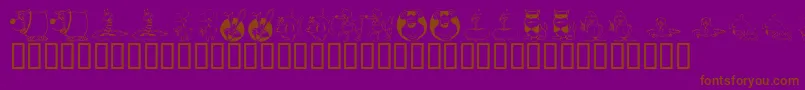 KrAllSmiles Font – Brown Fonts on Purple Background