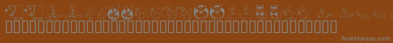 KrAllSmiles Font – Gray Fonts on Brown Background