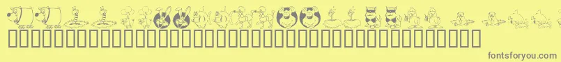 KrAllSmiles Font – Gray Fonts on Yellow Background