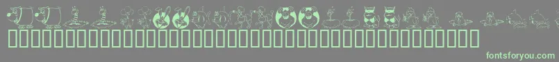 KrAllSmiles Font – Green Fonts on Gray Background