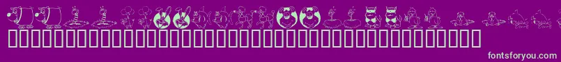 KrAllSmiles Font – Green Fonts on Purple Background