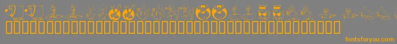 KrAllSmiles Font – Orange Fonts on Gray Background