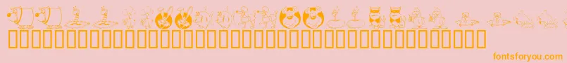 KrAllSmiles Font – Orange Fonts on Pink Background