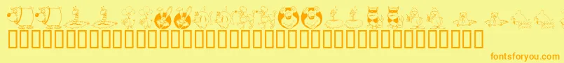 KrAllSmiles Font – Orange Fonts on Yellow Background