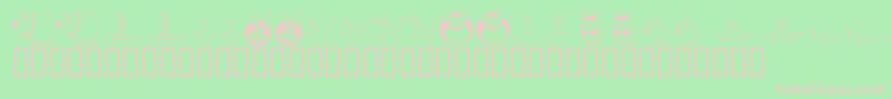 KrAllSmiles Font – Pink Fonts on Green Background