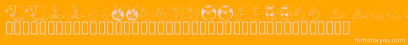 KrAllSmiles Font – Pink Fonts on Orange Background