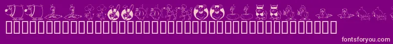 KrAllSmiles Font – Pink Fonts on Purple Background