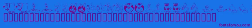 KrAllSmiles Font – Purple Fonts on Blue Background