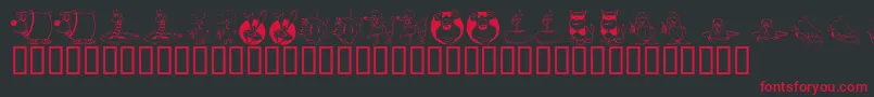 KrAllSmiles Font – Red Fonts on Black Background