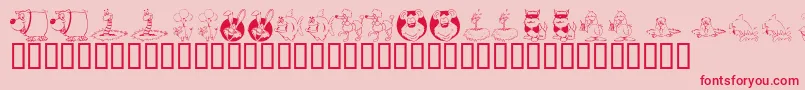 フォントKrAllSmiles – ピンクの背景に赤い文字