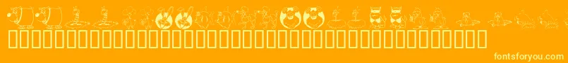 KrAllSmiles Font – Yellow Fonts on Orange Background