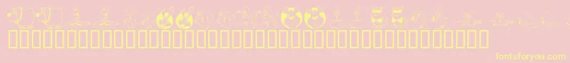 KrAllSmiles Font – Yellow Fonts on Pink Background