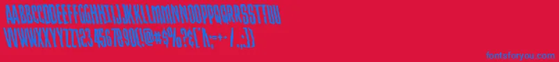 Strangerdangerleft Font – Blue Fonts on Red Background