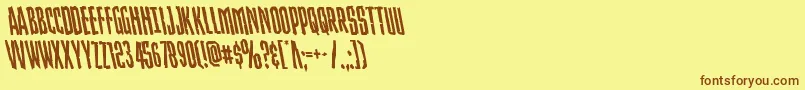 Strangerdangerleft Font – Brown Fonts on Yellow Background
