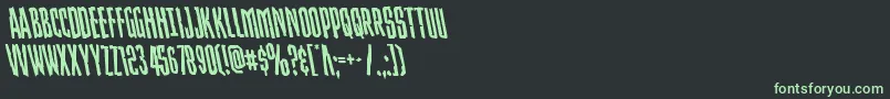 Strangerdangerleft Font – Green Fonts on Black Background