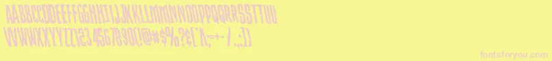 Strangerdangerleft Font – Pink Fonts on Yellow Background