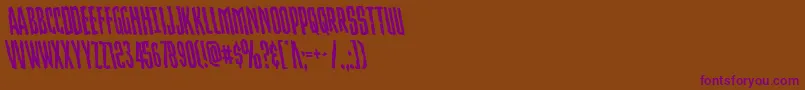 Strangerdangerleft Font – Purple Fonts on Brown Background