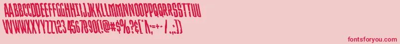 Strangerdangerleft-Schriftart – Rote Schriften auf rosa Hintergrund