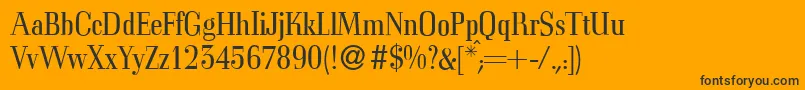 Police C794RomanRegular – polices noires sur fond orange